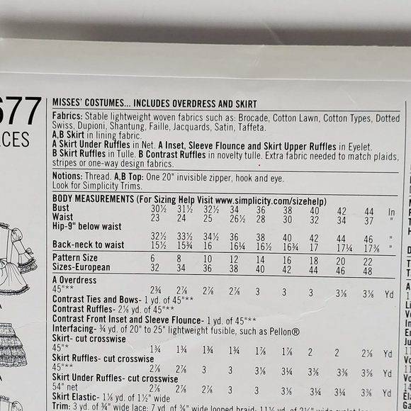 Simplicity K Rescent Costumes Misses' Dress, 14-22 - Picture 4 of 8